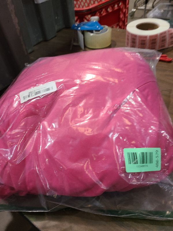 Photo 1 of 1 Pack Hot Pink Rectangle Table Clothes for 8 Foot Tables, Polyester Wrinkle Free Fitted Tablecloths 8ft Stretch Table Cover with Skirt for Wedding, Birthday, Parties, Trade Show, Craft Show