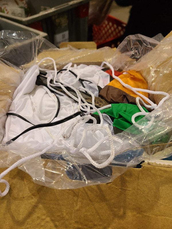 Photo 1 of Joiedomi Christmas Inflatable Merry Christmas Sign with Santa, Reindeer & Gingerman, Christmas Inflatable Decoration with Build-in LEDs for Xmas Party Outdoor Yard Garden Lawn Winter Decor