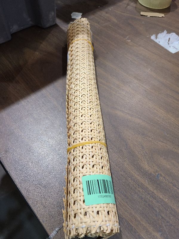 Photo 1 of 16" Width Plastic Cane Webbing Rattan Webbing Roll,Faux Cane Open Weave Mesh Rattan Caning Material for Cabinet,Chair,Furnitur (16"Wx47.2"L)