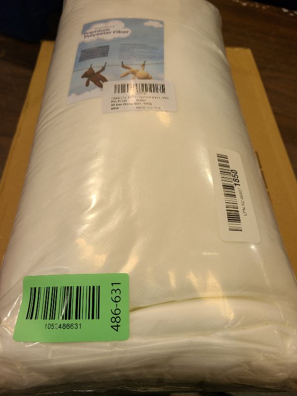 Photo 1 of 2.2 LB / 35.3 Ounce Premium Polyester Fiber Stuffing for Stuffed Animals, Pillows, Quilts, Paddings, Pouf, Fiberfill, Stuffing, Machine Washable, White