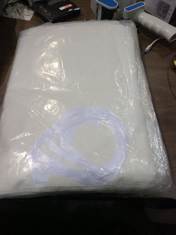 Photo 1 of 10 Pack 10ft White Chiffon Table Runners Wedding Table Runner Sheer Romantic Tulle Table Runner for Christmas Wedding Bridal Tea Party Baby Shower Birthday Party Table Decorations(120 x 12 in)