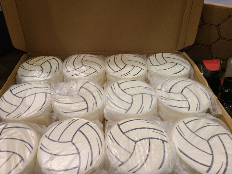 Photo 1 of 12-Pack Volleyball Mini Travel Jewelry Case With Mirror Round Volleyball Stuff Portable Jewelry Organizer Storage Case for Christmas Sports Team Club Lovers Birthday Goodie Favors Gifts (Mirror)