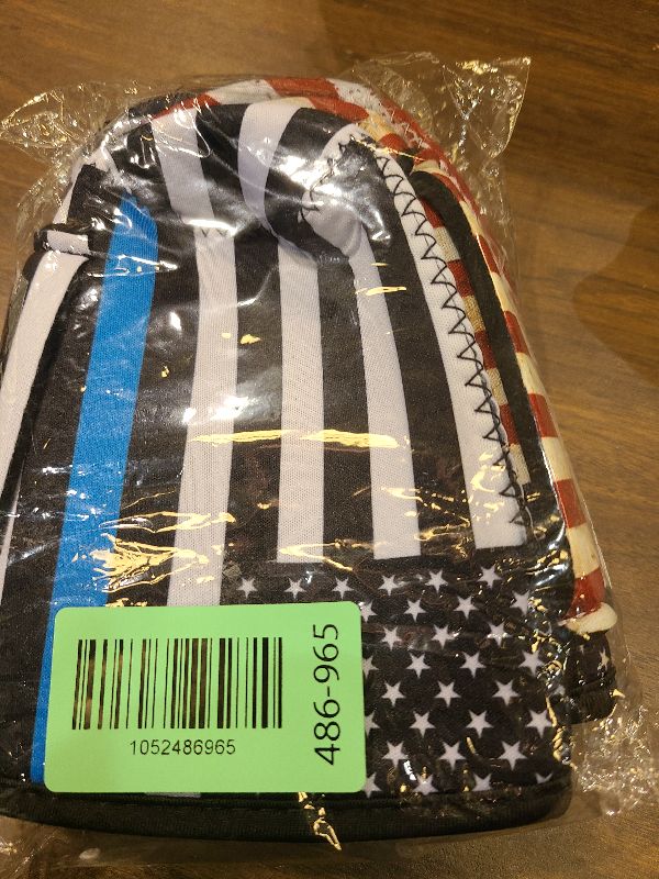 Photo 1 of 4Pack Reusable Iced Coffee Sleeve Insulator Sleeves for Cold Drinks Beverages, Neoprene Cup Holder for Most Coffee, Fits 22-24oz Medium Cups (American Flag with Handle)