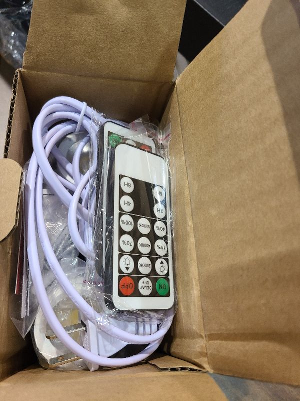 Photo 1 of 2 Pack LED Spot Lights Indoor, 5W Uplighting with Remote Control Dimmable & Timer, Uplights Indoor Floor Spotlights with 3 CCT, Accent Lighting Stick on Wall Light for Plants Picture Artwork, White