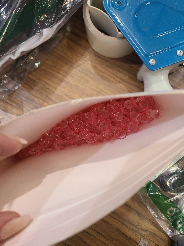 Photo 1 of 200 Pieces Mini Acrylic Pacifier for Decorations, Pink Plastic Pacifier Table Scatter for Guests Table Decorations Party Favors for Gender Reveal DIY Birthday