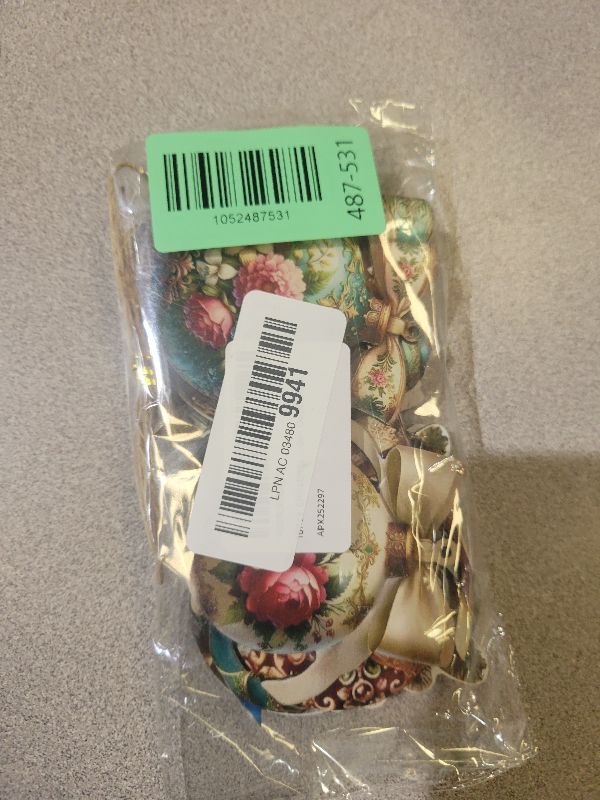 Photo 1 of 16Pcs Christmas Ornaments 2D Flat Round Design Tree Hanging Set Disc for Festive Winter Holiday New Year (paper, 2d not 3d objects)