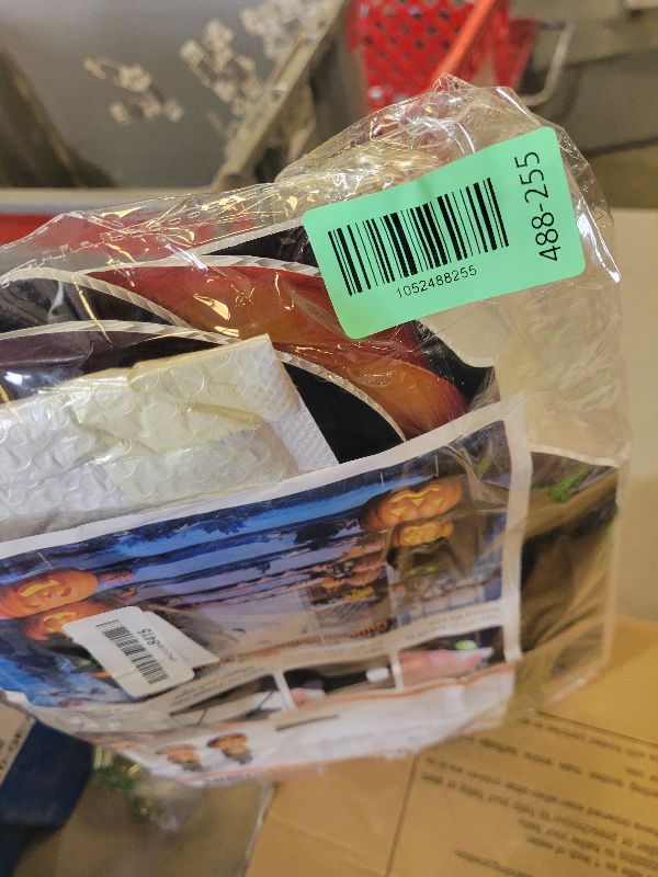 Photo 1 of 2Pcs 4.0FT Black Cat Halloween Decorations Outdoor- Plastic Yard Signs With Stakes, Spooky Pumpkin Outdoor Decor, Scary Silhouette With Glow in Dark Eyes for Yard, Lawn, Garden