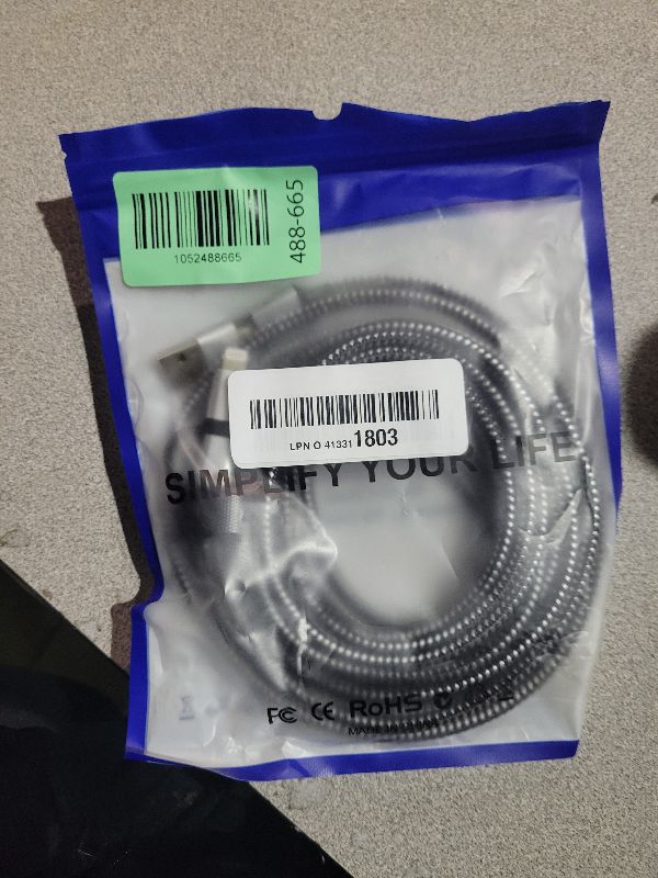 Photo 1 of 20 FT Extra Long iPhone Charger Cord,Fast Charging USB-C and Lightning Cable 2 in 1 60W 20 FT USB C Cable Long Apple Charging Cord for iPhone 17/16/15/14/13/12,iPad,MacBook Use in Bed, Sofa, Outdoor