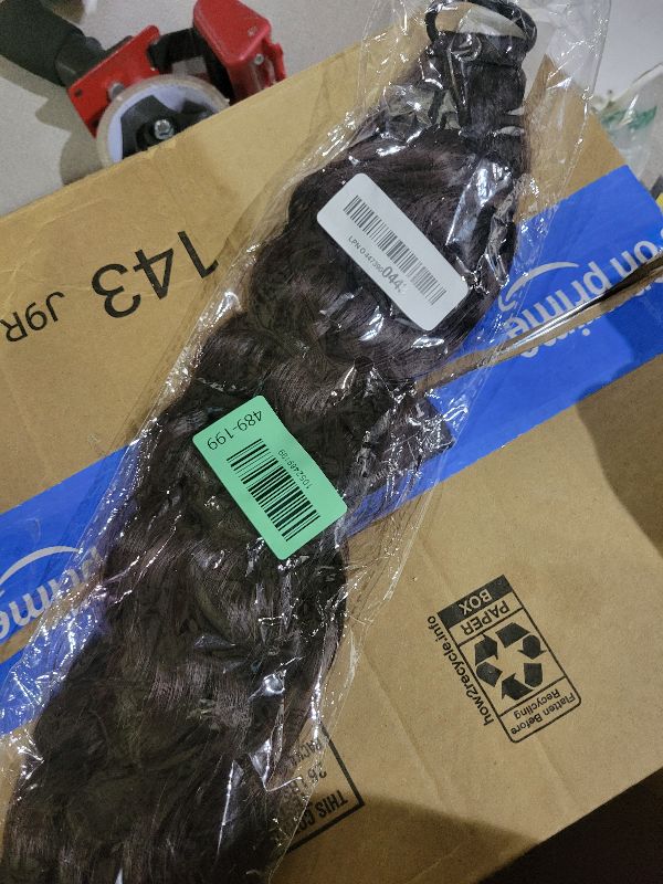 Photo 1 of 2PCS Curly Ponytail Extension with Hair Tie Hair Natural Black Wig Elastic Band Wave Fake Ponytail Wigs Accessories for Women Daily 17 Inches (1pc-ash brown)