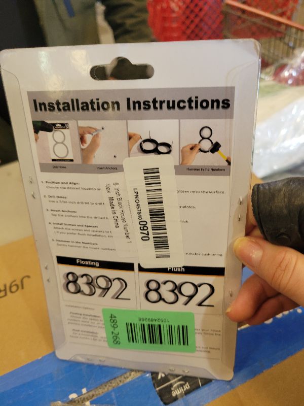 Photo 1 of 6 in Modern House Numbers, Metal House Numbers, Black House Number for Outside with Screws, High Gloss Black Number 1