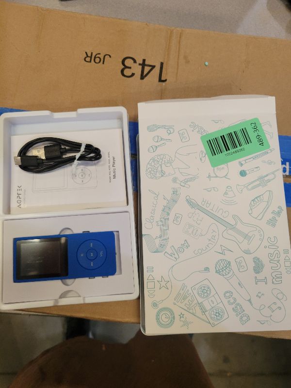 Photo 1 of AGPTEK A02S 16GB MP3 Player, 70 Hours Playback Lossless Sound Music Player, Supports up to 128GB, Dark Blue