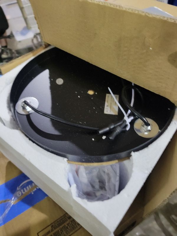 Photo 1 of 3 Lights Industrial Pendant Light with Glass Shade Matte Black Pendant Lighting Adjustable Industrial Retro Style Hanging Light,Kitchen Island Farmhouse Pendant Lights Fixtures for Kitchen,Farmhouse