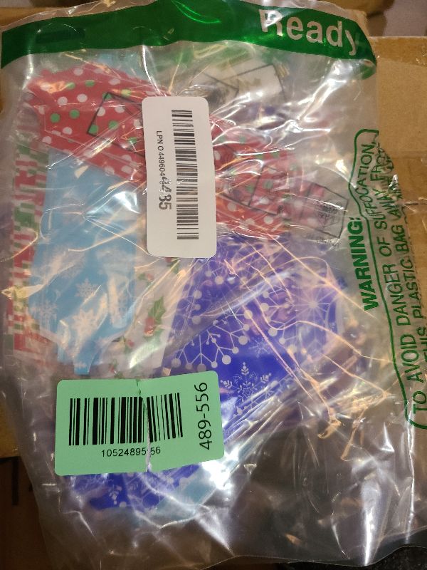 Photo 1 of JOYIN 24 Present Wrap Ribbon Pull Bows 5", Easy and Fast Gift Wrapping Accessory for Christmas Bows Baskets Wine Bottles Gifts Decoration, Present Decor