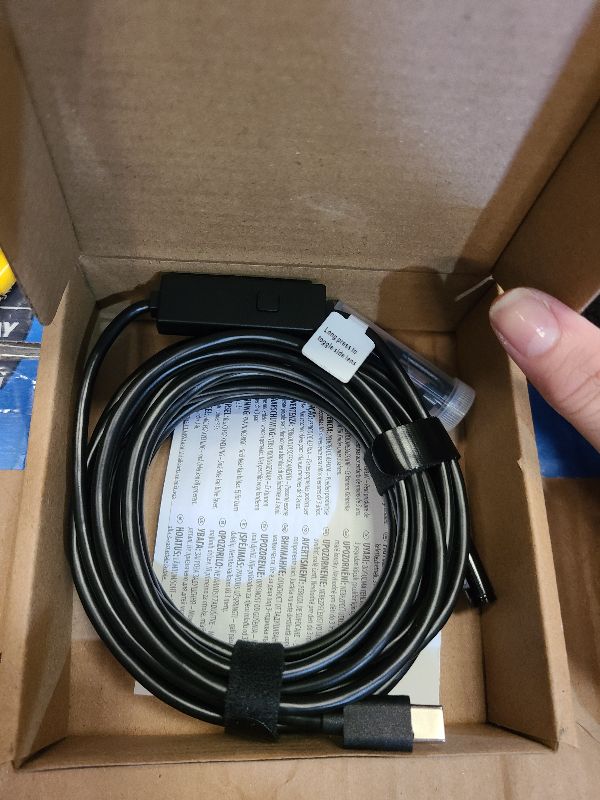 Photo 1 of [Dual-Lens] Endoscope Camera with Light, 1920P HD Borescope with 8+1 Adjustable LED Lights, IP67 Waterproof 16.5FT Semi-Rigid Snake Cord Inspection Camera for iPhone, iPad and Android Phone (Type C)