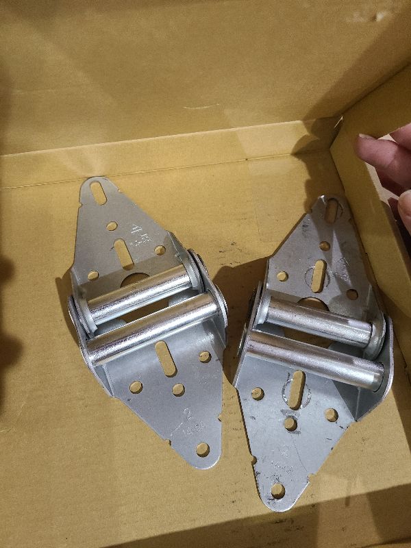 Photo 1 of 2 Packs Garage Door Hinges #2 with Galvanized Finish - Heavy Duty 14 Gauge Steel, Suitable for Residential/Light Commercial Garage Door Replacement