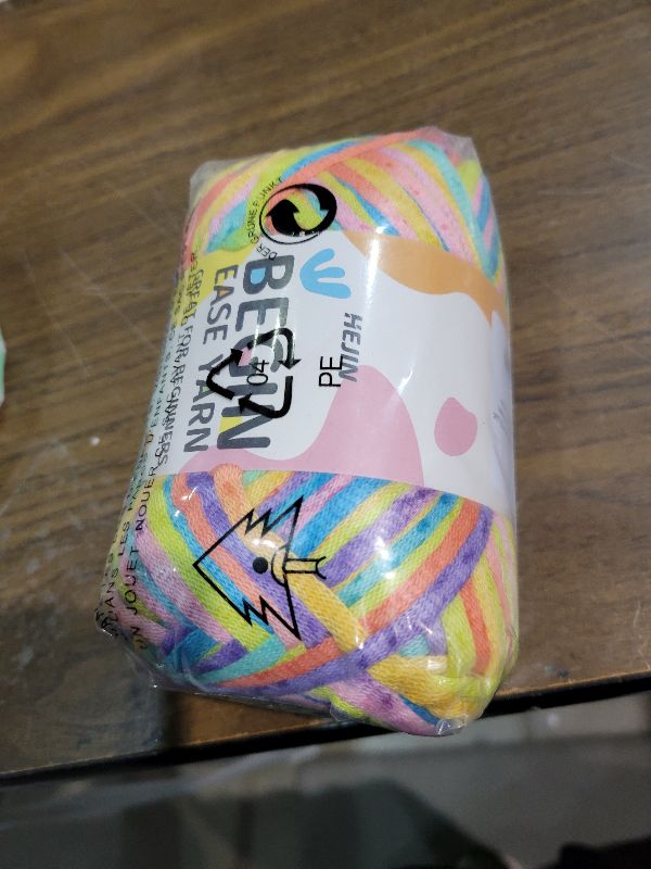 Photo 1 of 120g Candy Color Yarn for Crocheting and Knitting; Rainbow Yarn for Beginners with Easy-to-See Stitches;Worsted-Weight Medium #4;Yarn for Beginners Crochet Kit Making