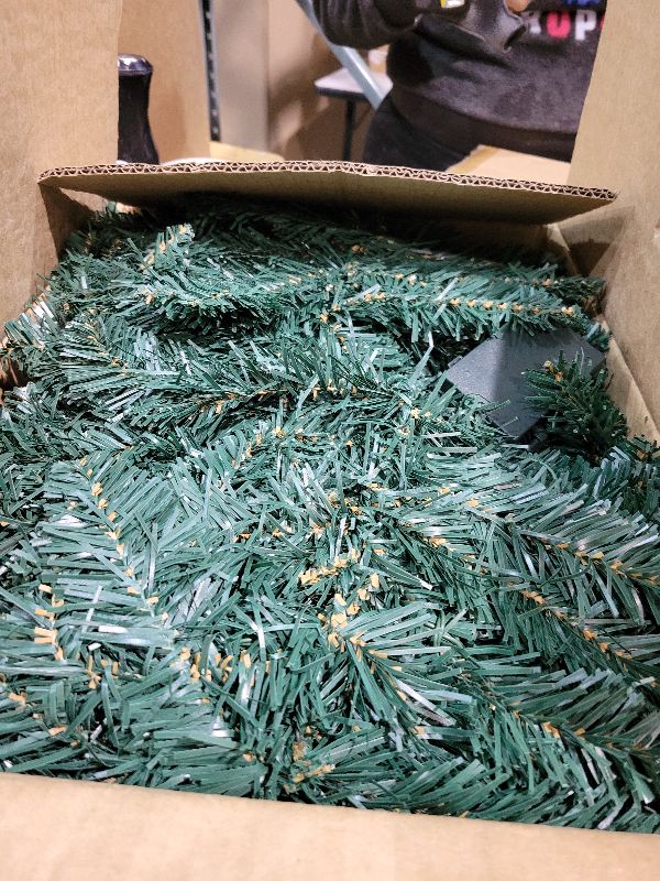 Photo 1 of 2 Pack Christmas Garlands with Lights, Artificial Pre-lit Garland Christmas for Stairs, 9FT Lighted Garlands with Timer, Battery Operated Christmas Garland for Mantle