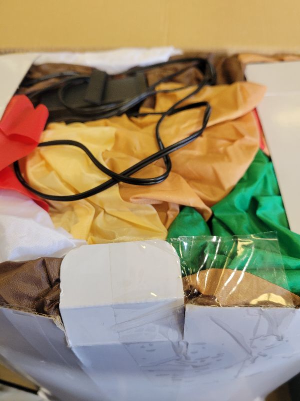 Photo 1 of 12 FT Christmas Inflatables with Santa Claus Reindeer Built-in LED Lights Blow Up Christmas Decor for Christmas Party Holiday Outdoor Garden Lawn Yard Decorations