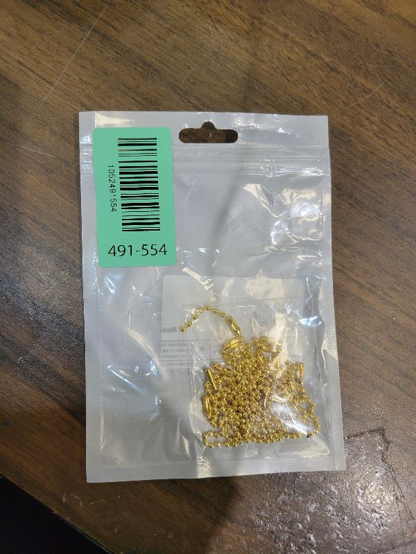 Photo 1 of 15 PCS Gold Ball Chain 3.9 Inch Bead Extension Keychain Cord with Connector Clasp Ball Chain Connectors for Art, Handmade, DIY