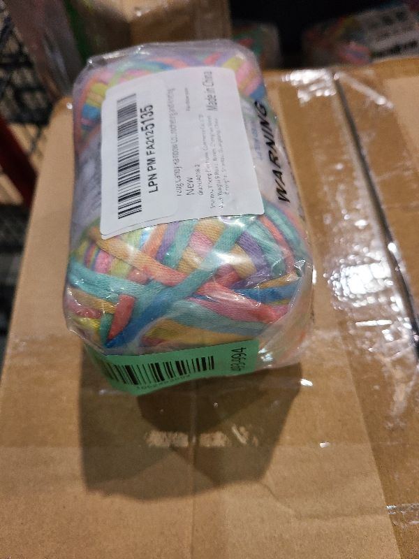 Photo 1 of 120g Candy Color Yarn for Crocheting and Knitting; Rainbow Yarn for Beginners with Easy-to-See Stitches;Worsted-Weight Medium #4;Yarn for Beginners Crochet Kit Making