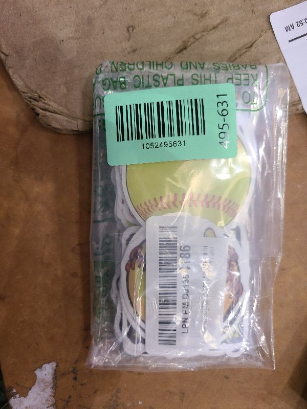 Photo 1 of 100PCS Softball Stickers, Cute Motivational Vinyl Waterproof Stickers for Water Bottles,Helmets, Luggage, Teaching Incentives, Softball Gifts for Girls Kids, Teens and Adults