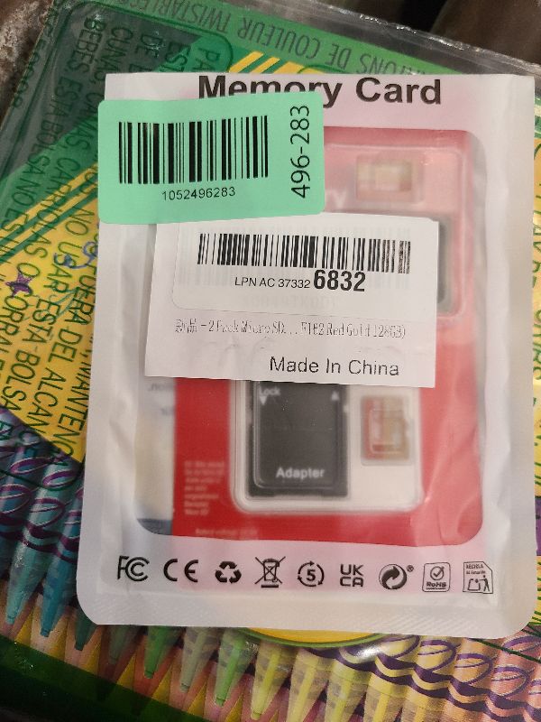 Photo 1 of 2 Pack TF Card 128GB with Adapter, High Speed Memory Card, UHS-I C10 A1 Memory TF Card for Tablet/Mobile Phone/Camera/Car Audio/Game Console (TF162 Red Gold 128GB)