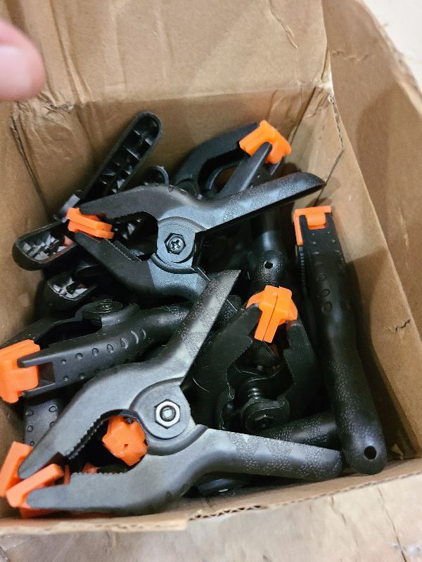Photo 1 of 20 Packs Spring Clamps, 3.5 inch Spring Clamps Heavy Duty for Crafts and Professional Plastic Spring Clamps for Woodworking, Small Spring Clips Clamps for Backdrop Stand Photography Clamp Toresano