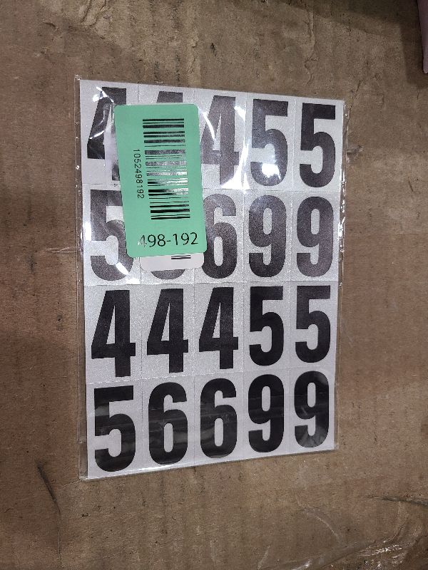 Photo 1 of 1.5 inch Self Adhesive Numbers for Mailbox, House Numbers, Reflective Mailbox Number, Trash Cans Number, for Outside, 60 PCS (Black/White)