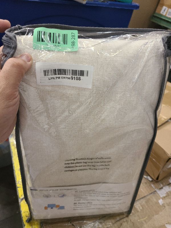 Photo 1 of 100% Blackout Shield Linen Blackout Curtains for Bedroom 108 Inches Long, Back Tab/Rod Pocket Living Room Drapes, Thermal Insulated Blackout Curtains 2 Panels Set, 50" W x 108" L,Cream