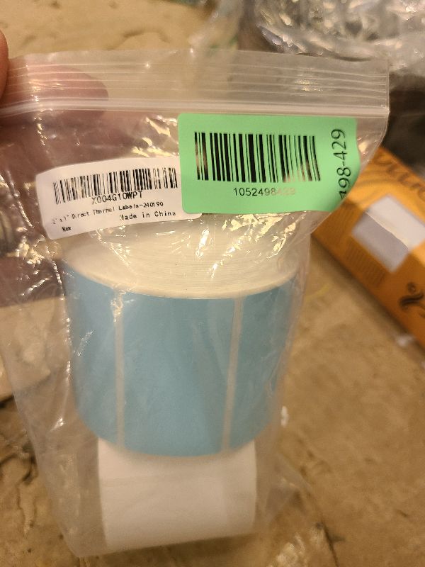 Photo 1 of 1000Pcs 2" x 1" Direct Thermal Labels, 1 Roll 1000 White Thermal Printer Labels