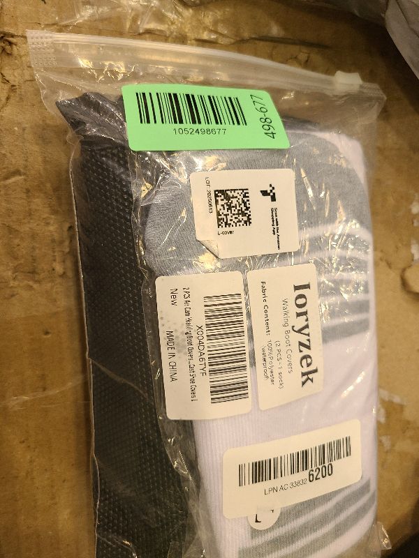 Photo 1 of 2 pcs Air Cam Walking Boot Covers, Fracture Medical Cast Boots Shoe Covers for Broken Foot Ankle Recovery With Waterproof Anti-slip and Washable (Large)