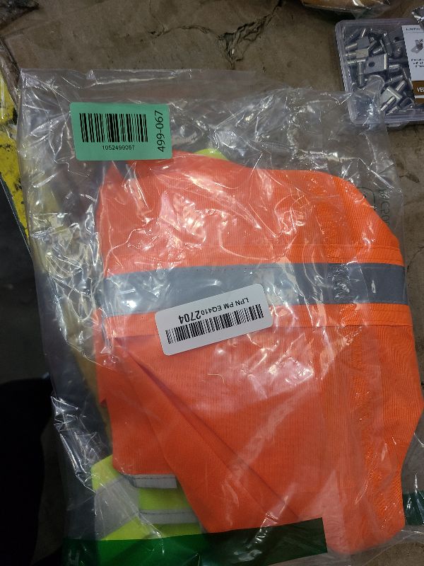 Photo 1 of 2 Pieces Dog Reflective Vest Adjustable Dog Safety Service Vest Pet High Visibility Apparel for Hunting Outdoor Activities Walking at Night(XL,Orange, Fluorescent Yellow)