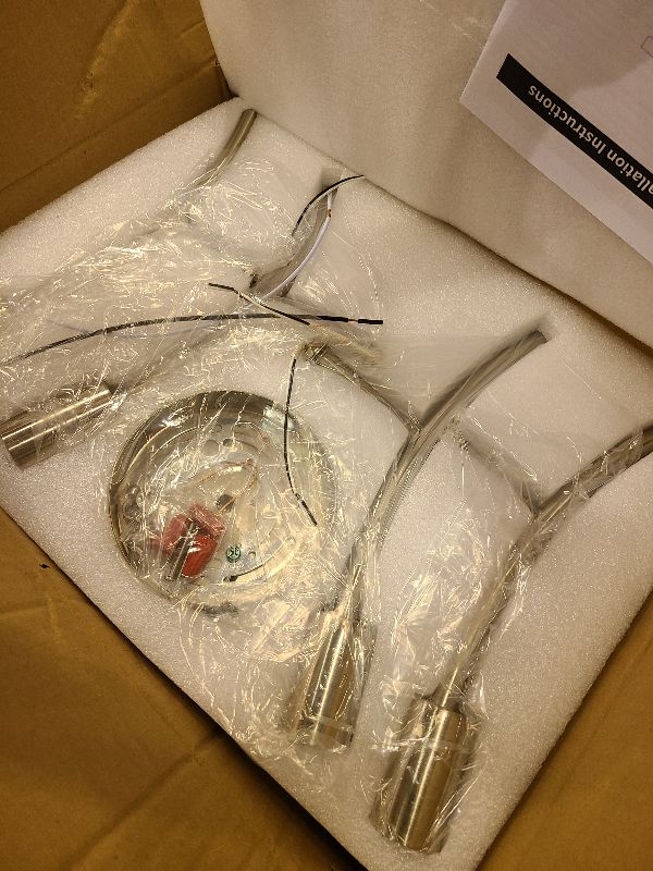 Photo 1 of BUXVRCS Semi Flush Mount Ceiling Light Fixture, Modern Sputnik Chandelier Light Fixtures, Industrial Kitchen Light Fixtures Ceiling Mount, 4-Light Dining Room Light Fixture Bedroom (Brushed Nickel)