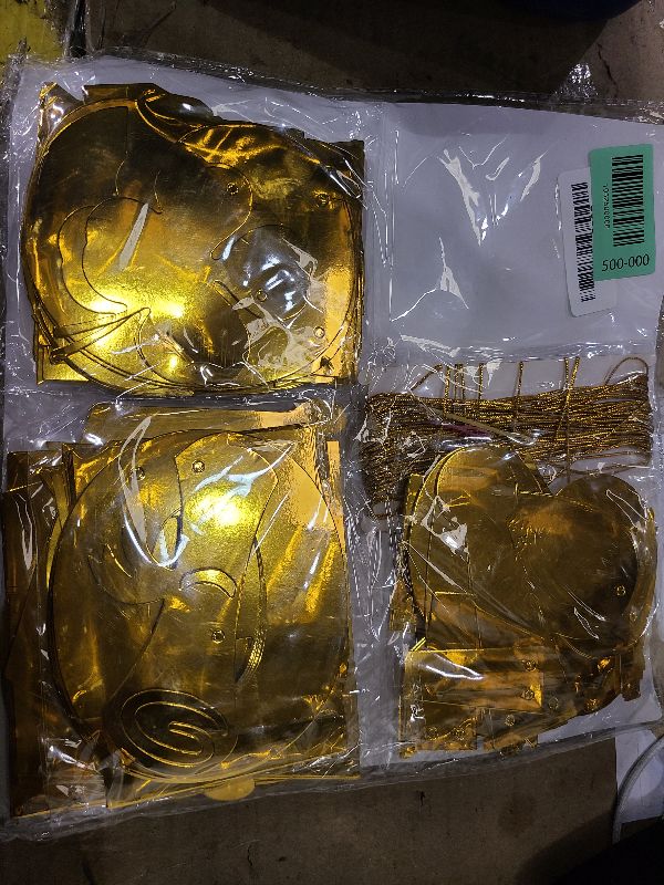 Photo 1 of 131 PCS Custom Banner DIY Letter Banners Personalized Banner for Birthday Congratulations Wedding Party Banners Golden 5-inch