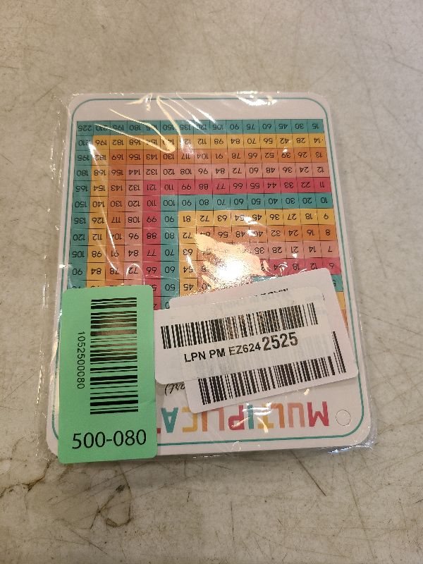 Photo 1 of 15 PCS Math Multiples Posters from 2 to 15 Counting Numbers Times Charts Hole-Punched Multiplication Cards with 1 Binder Ring Math Must Haves Home Leaning Supply