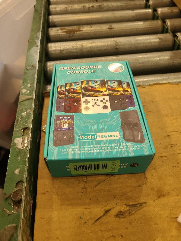 Photo 1 of 2025 New R36Max Handheld Game Console Portable Mini Retro Game Console 4.0" IPS Video Game Console Built-in 64GB TF Card Pre-Installed Over 18,000 Retro Games, 4000mAh Battery (Black-MAX)