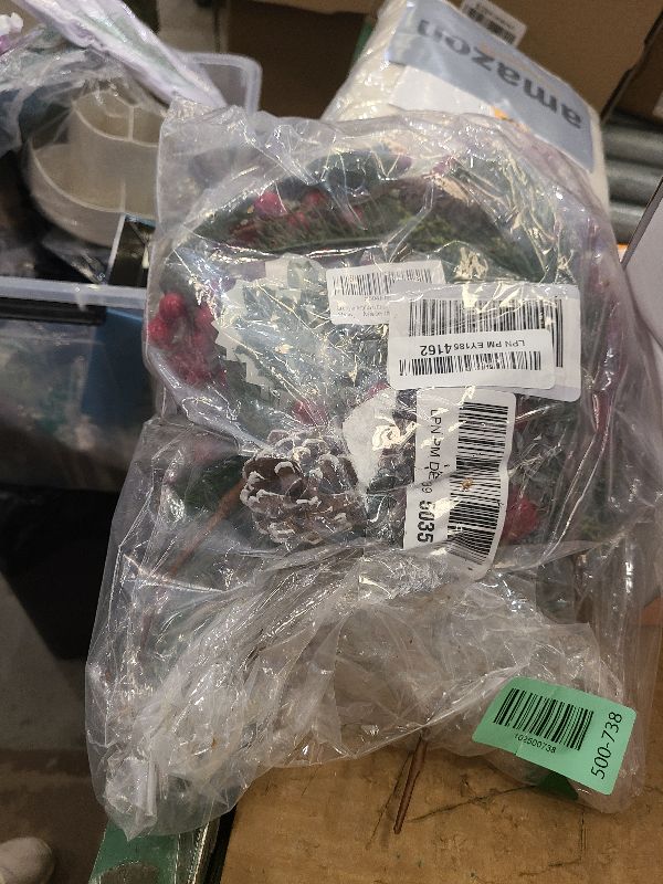 Photo 1 of 12 Kinds Artificial Christmas Picks - Assorted Red Berry Picks, Faux Pine Picks Spray with Pinecones & Holly Leaves for Stunning Floral Arrangement & Wreath Winter Holiday Season Decor