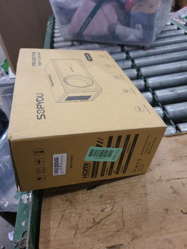 Photo 1 of [Electric Focus/Auto Keystone] Projector with WiFi and Bluetooth, Native 1080P 4K Support Outdoor Movie Projectors Max 450" Display, SOPYOU Home Theater Projector for iOS/Android/TV Stick