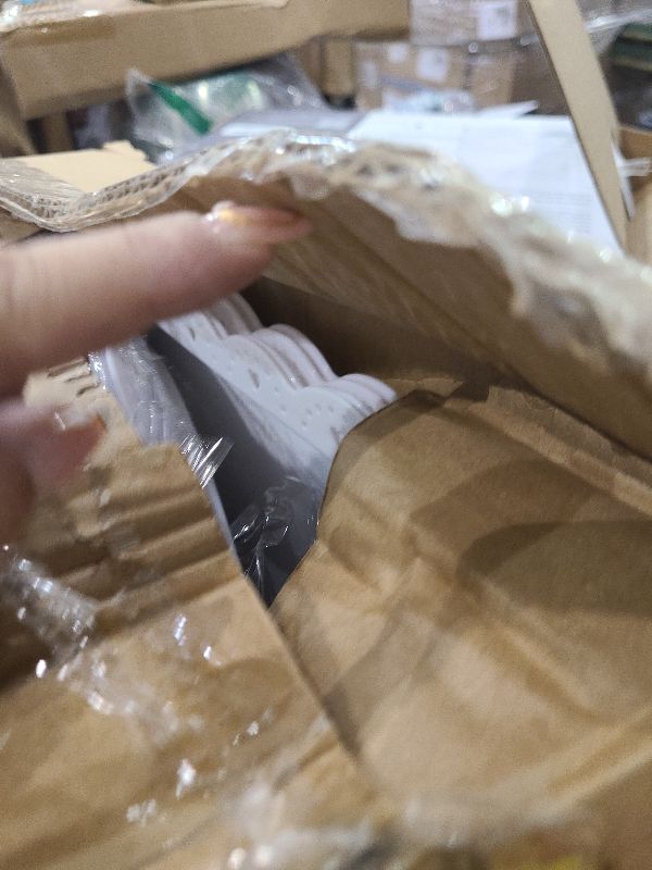 Photo 1 of 10 Pcs dessert table display set,3pcs 3 Tier cupcake stand,3pcs plastic wedding cake stands for party?4pcs cookie dessert trays?cake stands for tea party baby shower?White three tiered serving stand