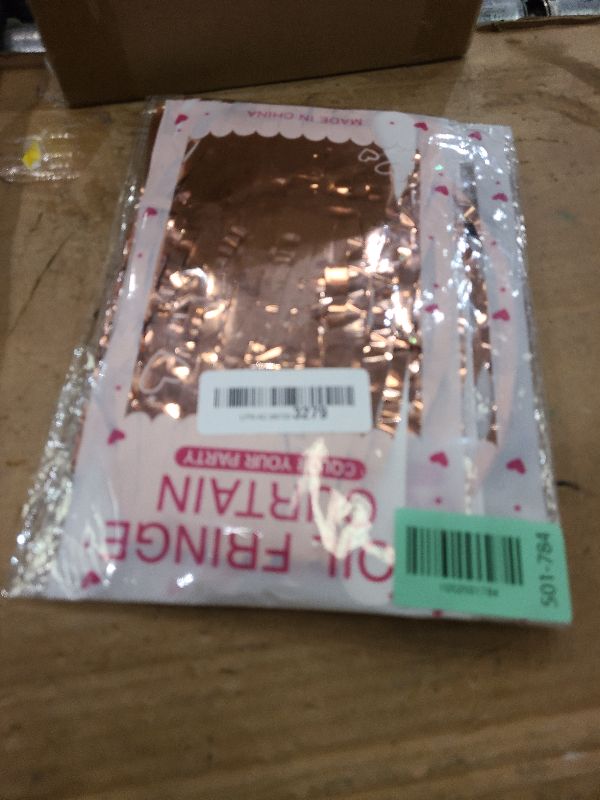 Photo 1 of 2 Pack Rose Gold Backdrop Birthday Decorations Foil Curtain Bachelorette Party Decor Rose Gold Decor Party Streamers Groovy Birthday Decorations Backdrop