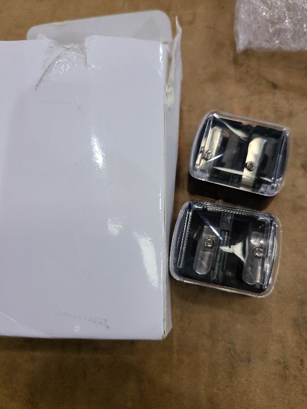 Photo 1 of 2 Pack Makeup Pencil Sharpener Plastic Lip Liner Pencil Eyeliner Sharpener Cosmetic Manual Tools for Eyeliner(Black)