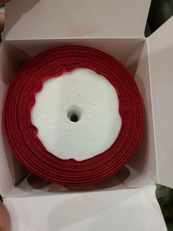 Photo 1 of 2 Rolls Burgundy Ribbon 50 Yards 1.5 Inches Wide Double Faced Polyester Solid Satin Ribbon for Valentine's Day Christmas Wedding Present Wrapping Crafts Burgundy Party Decoration