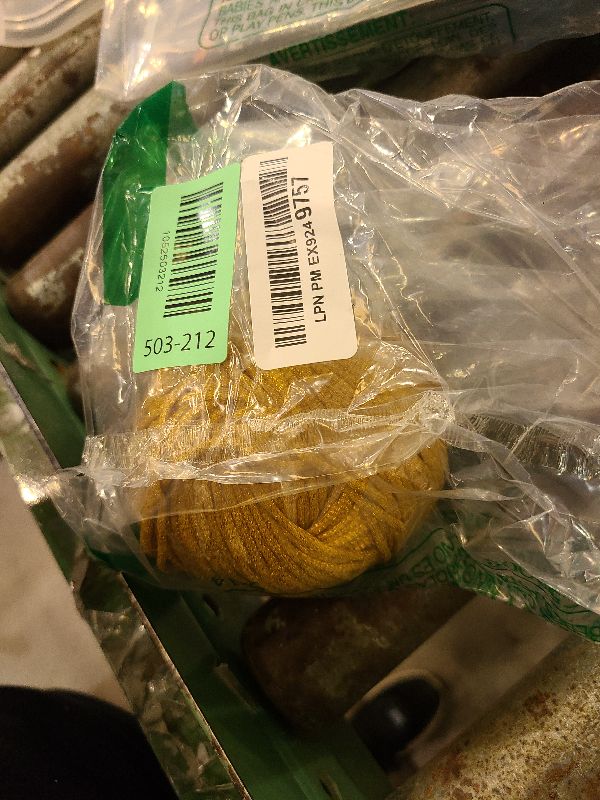 Photo 1 of 120g Gold Sparkle Yarn for Crocheting and Knitting; 120m(144yds) for Beginners with Easy-to-See Stitches; Worsted-Weight Medium #4; Yarn for Beginners Crochet Kit Making