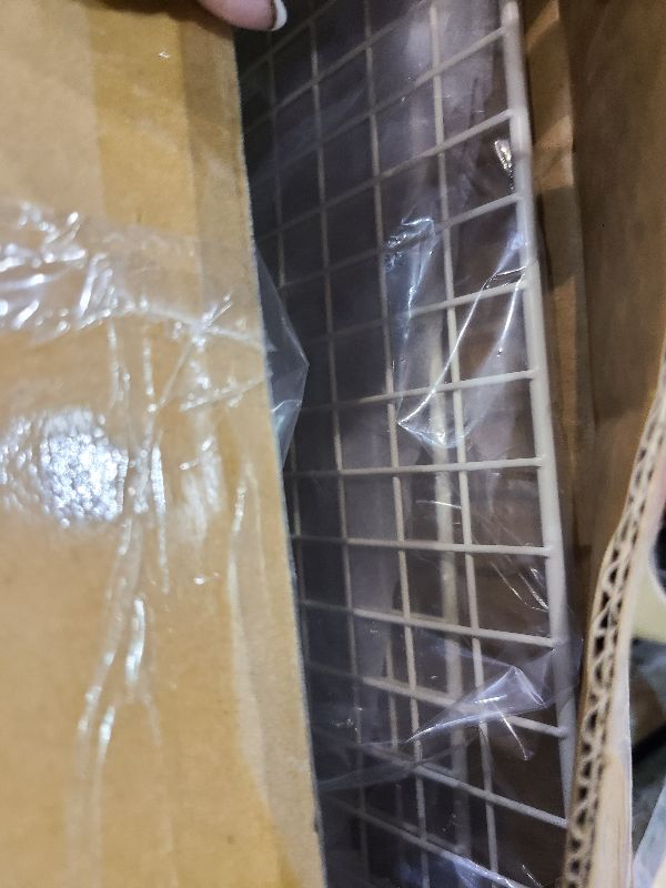 Photo 1 of 2 Sets Extra Large Hanging Wall Basket, White Metal Wire Baskets with Steel Hooks for Organizing, WallmountedFruit Vegetable Toy Snack Storage, Home Kitchen Bathroom Laundry Pantry Organizer