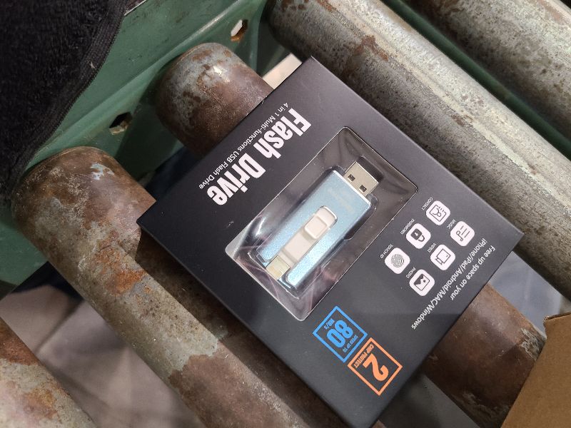 Photo 1 of 256GB USB Flash Drive for Phone and Pad, Photo Stick High Speed External USB Thumb Drives Photo Storage Memory Stick for Save More Photos and Videos (Blue, 256GB)