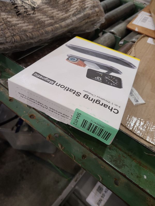 Photo 1 of 3 in 1 Fast Wireless Charger Stand for iPhone, Foldable Travel Charging Station for Magsafe for iPhone 17/Air/16/15/14/13/12 Series, Apple Watch Series, AirPods pro/2/3/4, Gifts for Women Men (Golden)