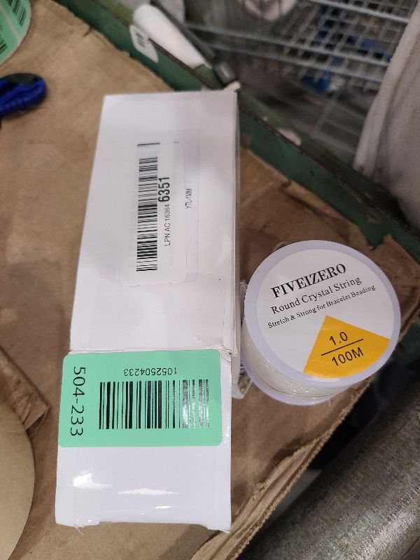 Photo 1 of 1Rolls FIVEIZERO Elastic Bracelet String Cord – 0.4/0.5/0.6/0.7/0.8/1mm Clear Stretchy Bead Cord, 218 Yards Total for Bracelets, Necklaces, Beading, and Jewelry Making