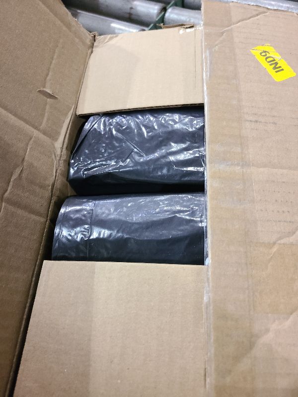 Photo 1 of 100 Count 55-60 Gallon Trash Bags, Sturdy & Tear-Resistant Commercial Can Liners | Large Black Garbage Bags for Commercial, Lawn & Leaf Use | Made in the USA