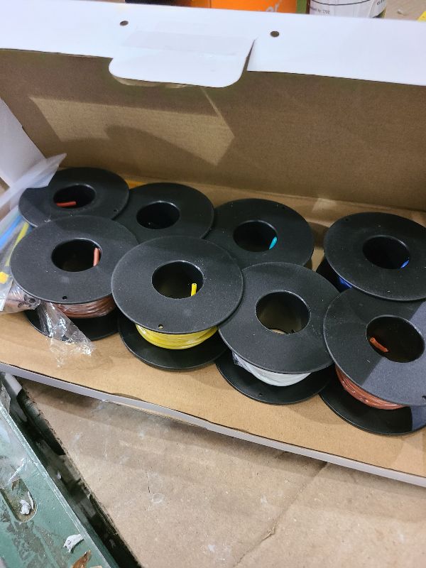 Photo 1 of 18 AWG Stranded Wire Spool, 16.5ft Each in 8 Colors - Silicone Electrical Tinned Copper Wire, 18 Gauge Flexible Hook Up Wire Kit for DIY, Automotive, Home, and Power Wiring