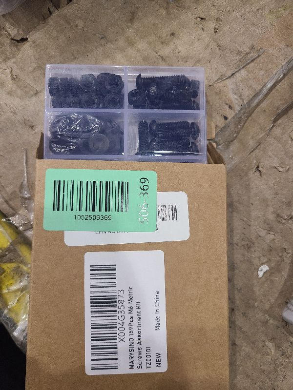 Photo 1 of 159 Pieces M6 Screw, Button Head Socket Cap Metric Screws Assortment Kit, Grade 10.9 Carbon Steel M6 Bolts and Washers/Nuts/Hex Wrenches, Black Oxided by Marysino